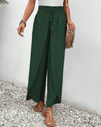 Lucie | Women’s Smocked Waist Palazzo Trousers — TOPNEWPLACE (view 10)