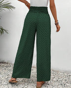 Lucie | Women’s Smocked Waist Palazzo Trousers — TOPNEWPLACE (view 12)