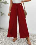 Lucie | Women’s Smocked Waist Palazzo Trousers — TOPNEWPLACE (view 5)