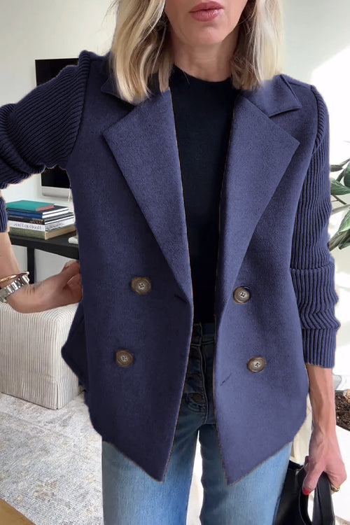 Johanna | Women’s Knit Double Breasted Blazer