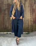 Fabiana | Women’s Long Sleeve Wide Leg Two-Piece Set — TOPNEWPLACE