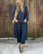 Fabiana | Women’s Long Sleeve Wide Leg Two-Piece Set — TOPNEWPLACE