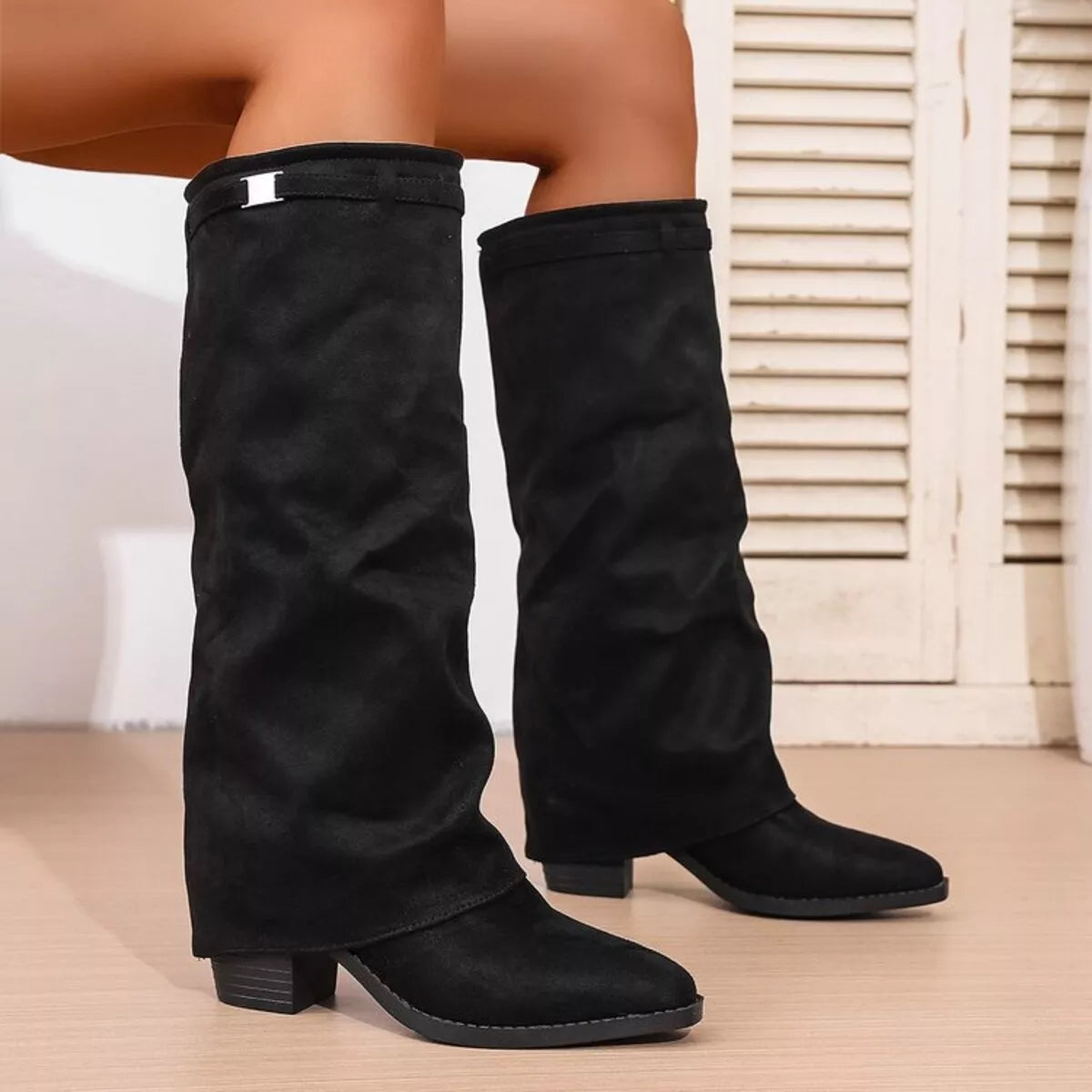 Anya | Women’s Knee High Low Heel Boots