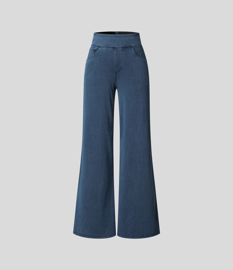 Gineva | Women’s High-Rise Flare Denim Pants — TOPNEWPLACE (view 8)