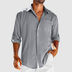 Raivo | Men's Long Sleeve Linen Overshirt