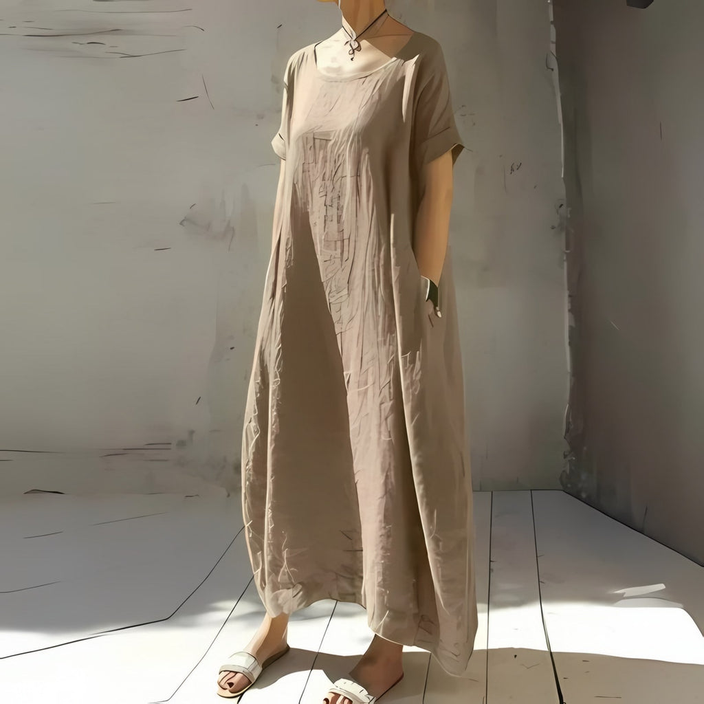 Women's Short Sleeve Caftan Maxi Dress — view 1