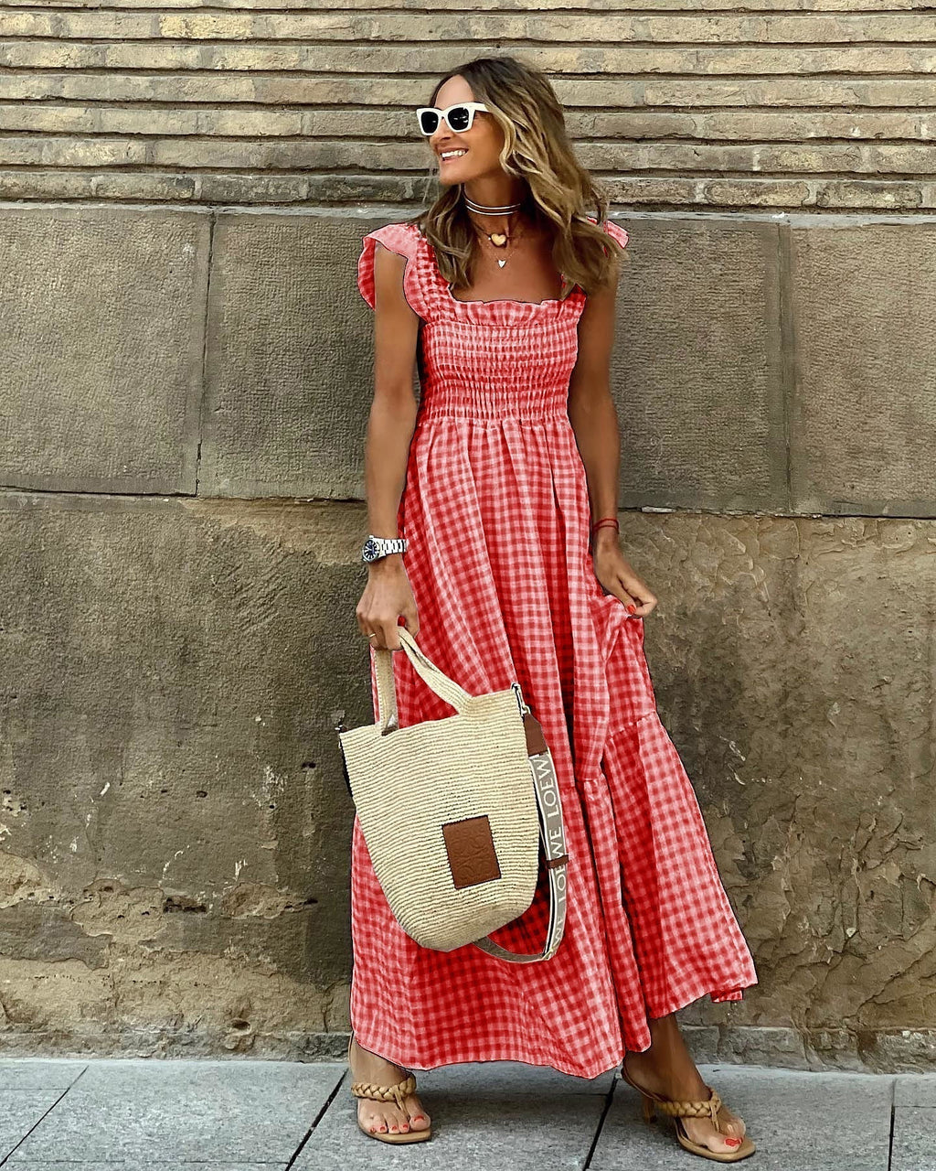 Women's Flutter Sleeve Maxi Dress — view 7