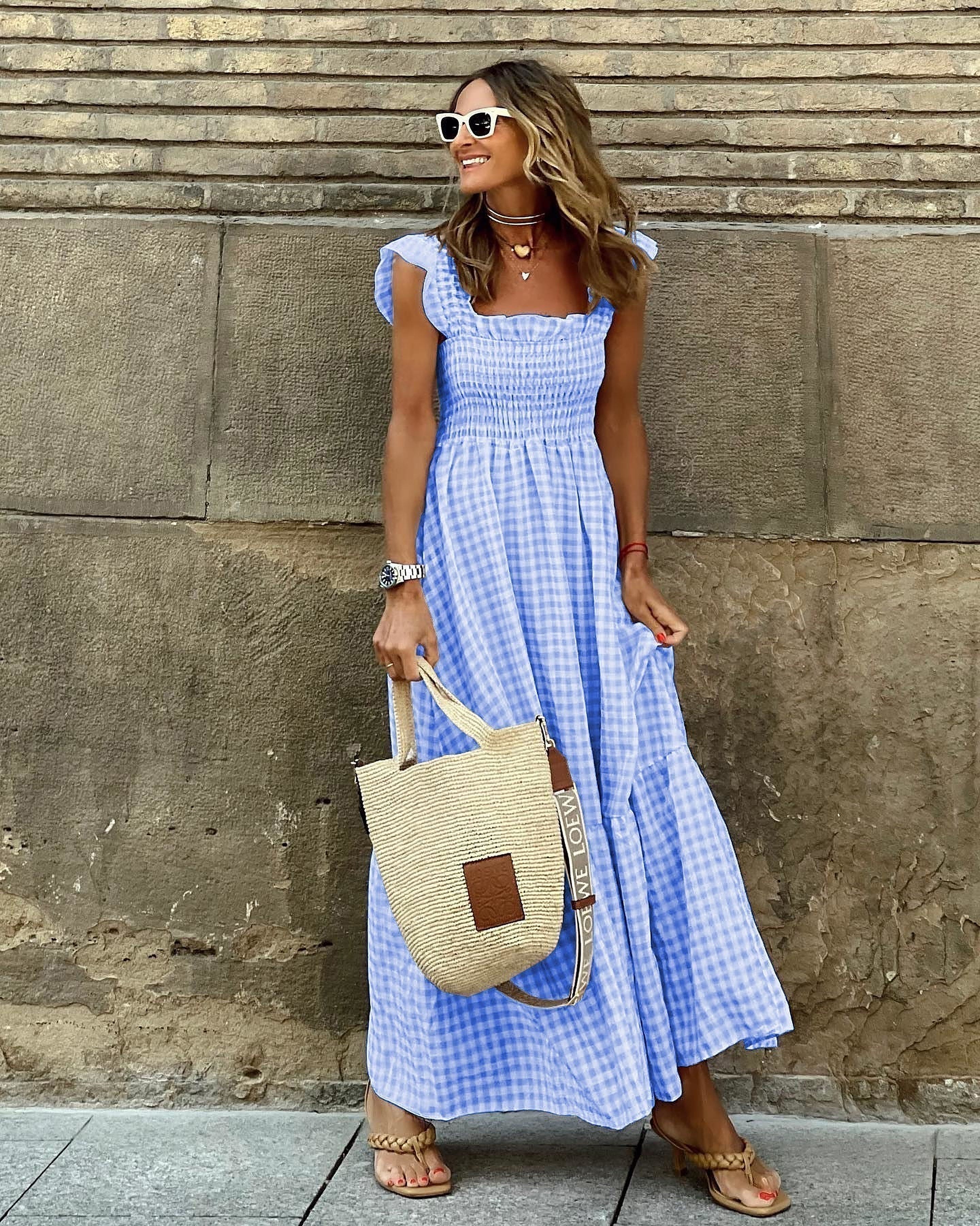 Women's Flutter Sleeve Maxi Dress — view 5