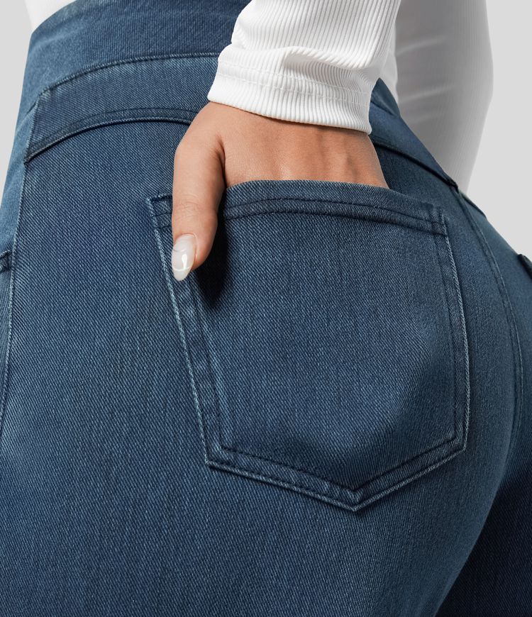 Gineva | Women’s High-Rise Flare Denim Pants — TOPNEWPLACE (view 5)