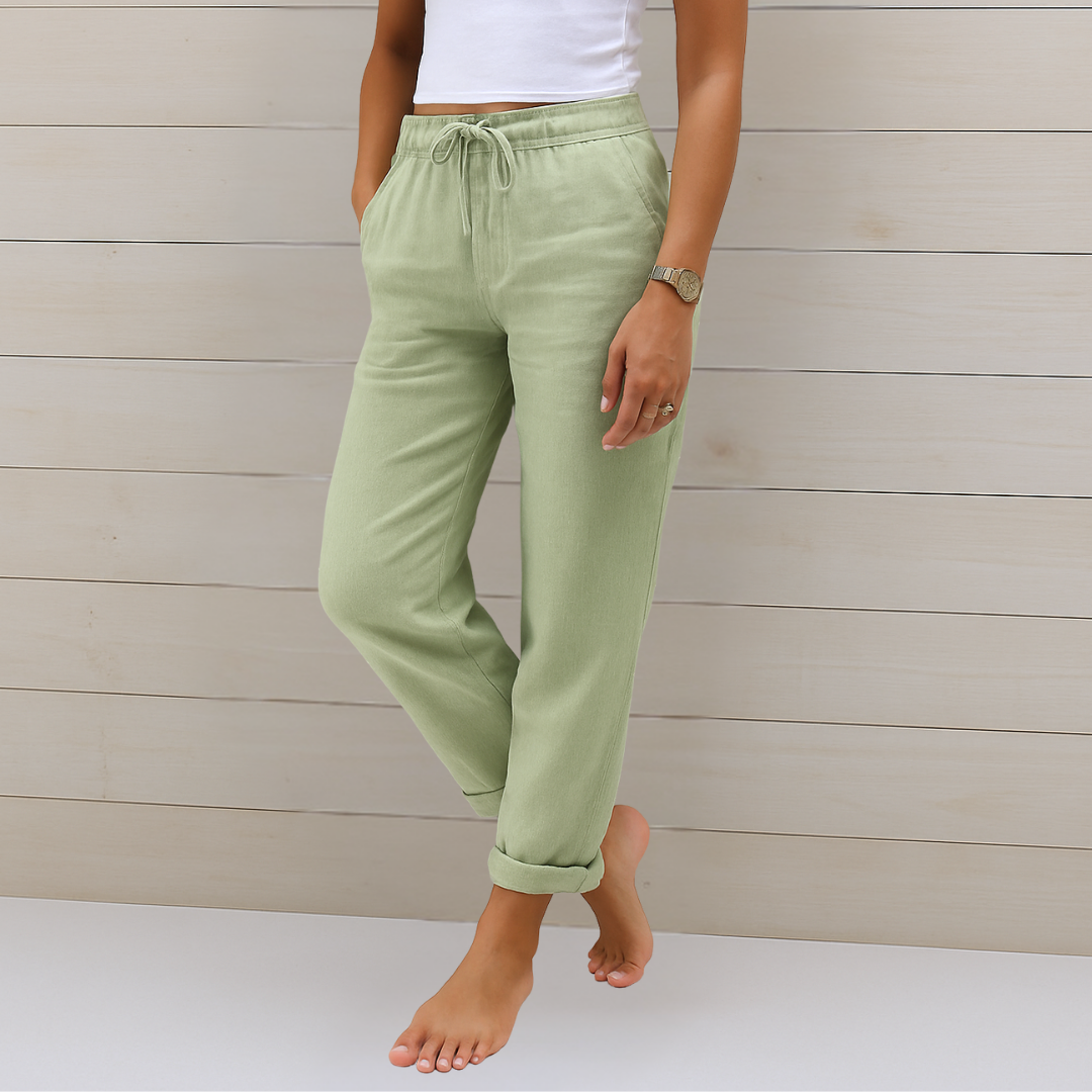 Apolline | Women’s Cotton-Linen Daily Lounge Pants — TOPNEWPLACE (view 3)