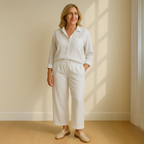 Floriana | Women’s Linen Wide Leg Outfit Set — TOPNEWPLACE (view 9)