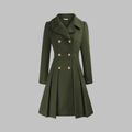 Dami - Classy Double Button Long Sleeve Coat — view 12