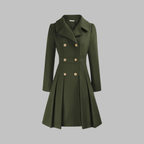 Dami - Classy Double Button Long Sleeve Coat — view 12