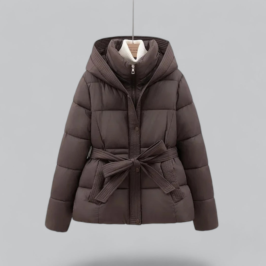 New Winter Jacket Parka Belted Coat — Warm