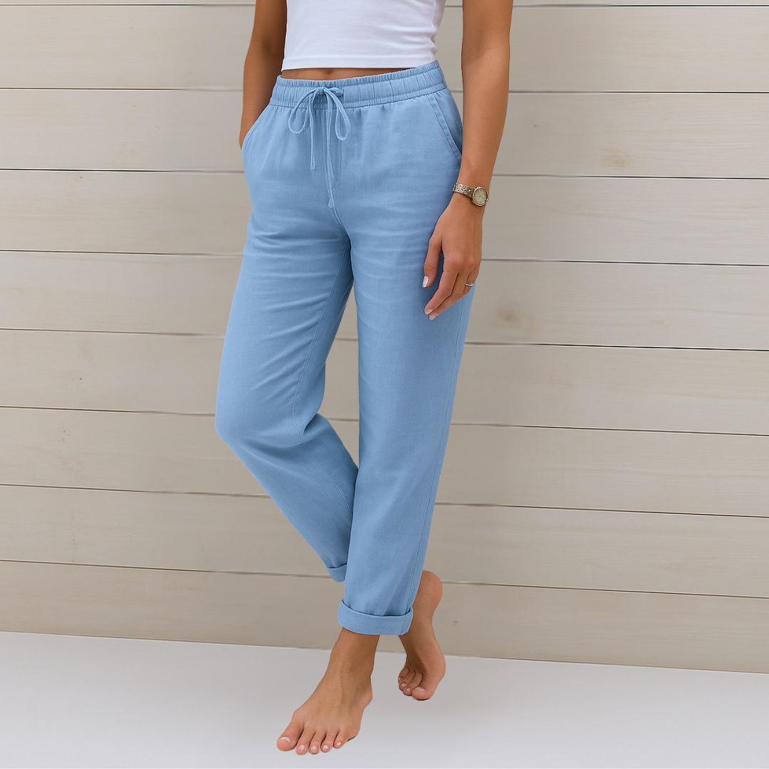 Apolline | Women’s Cotton-Linen Daily Lounge Pants — TOPNEWPLACE (view 2)