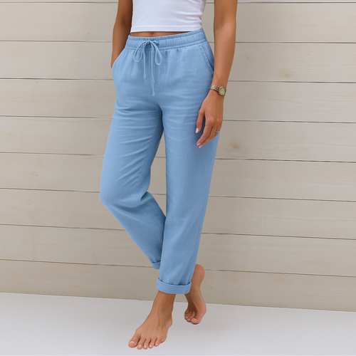 Apolline | Women’s Cotton-Linen Daily Lounge Pants — TOPNEWPLACE (view 2)