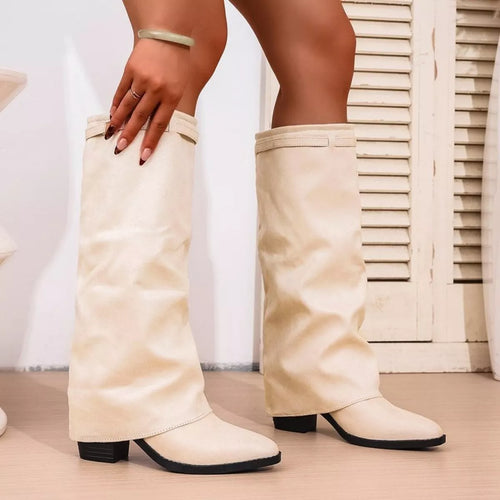 Anya | Women’s Knee High Low Heel Boots — view 1