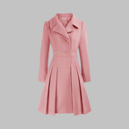 Dami - Classy Double Button Long Sleeve Coat — view 15