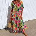 Women's Long Sleeve Shirt Maxi Dress — view 1
