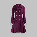 Dami - Classy Double Button Long Sleeve Coat — view 16