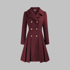 Dami - Classy Double Button Long Sleeve Coat — view 17