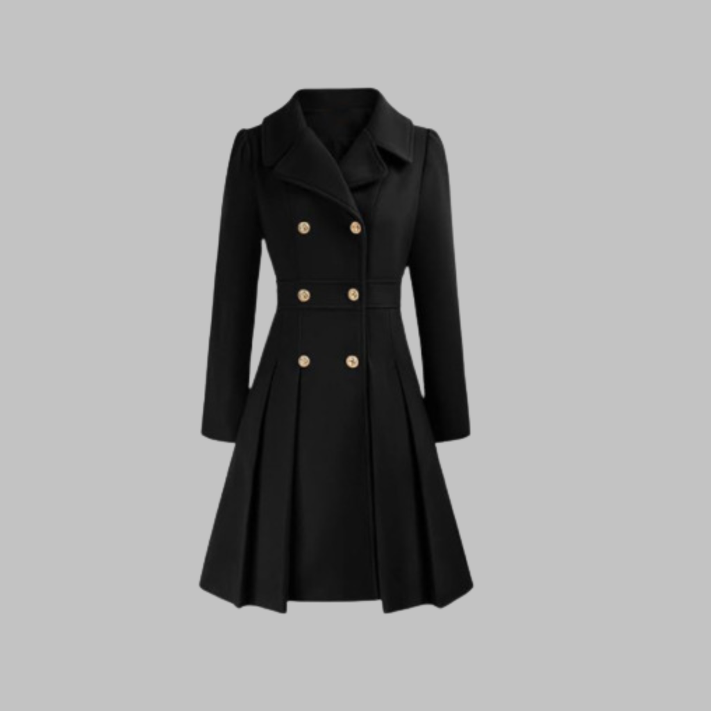 Dami - Classy Double Button Long Sleeve Coat — view 19