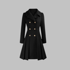 Dami - Classy Double Button Long Sleeve Coat — view 19