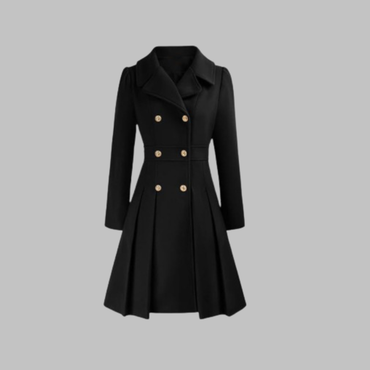 Dami - Classy Double Button Long Sleeve Coat — view 19