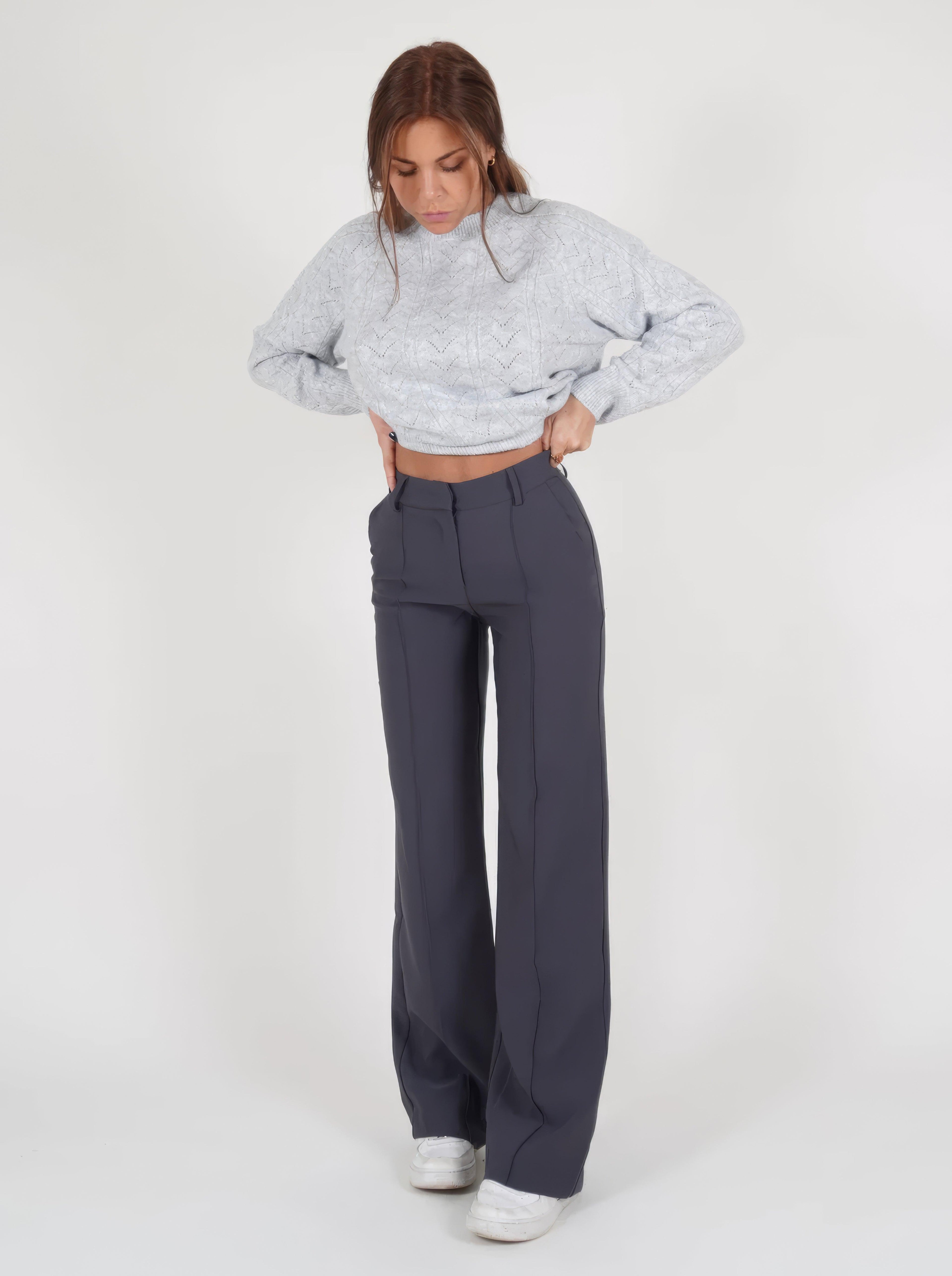 Eloise | Women’s High-Rise Pintuck Flowy Trousers — TOPNEWPLACE (view 11)