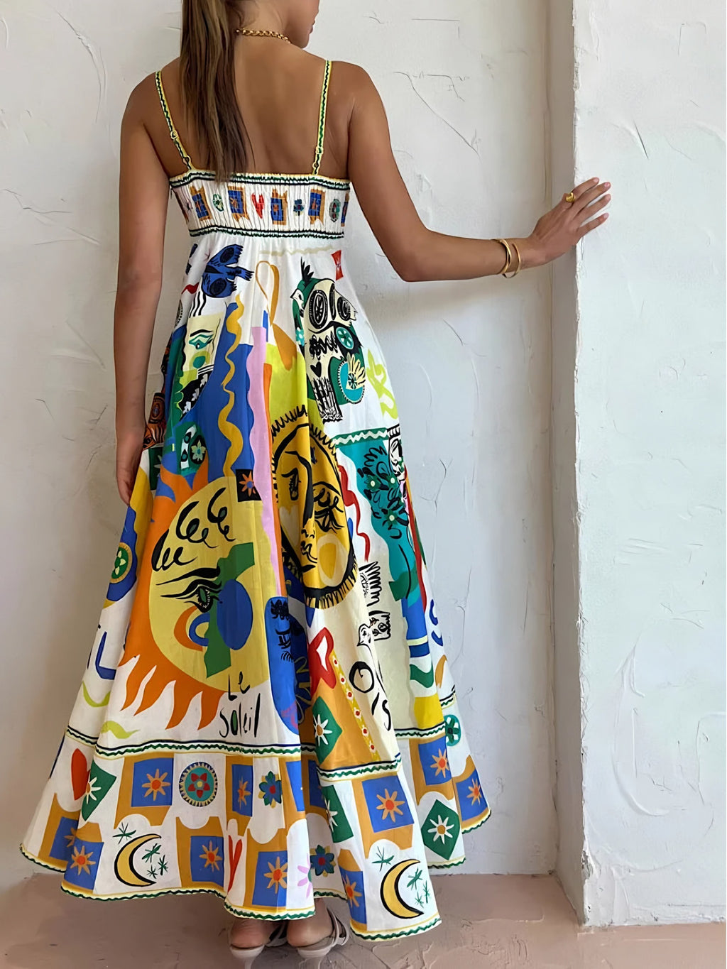 Women's Printed Sleeveless Maxi Dress — view 2