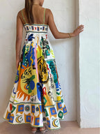 Women's Printed Sleeveless Maxi Dress — view 2
