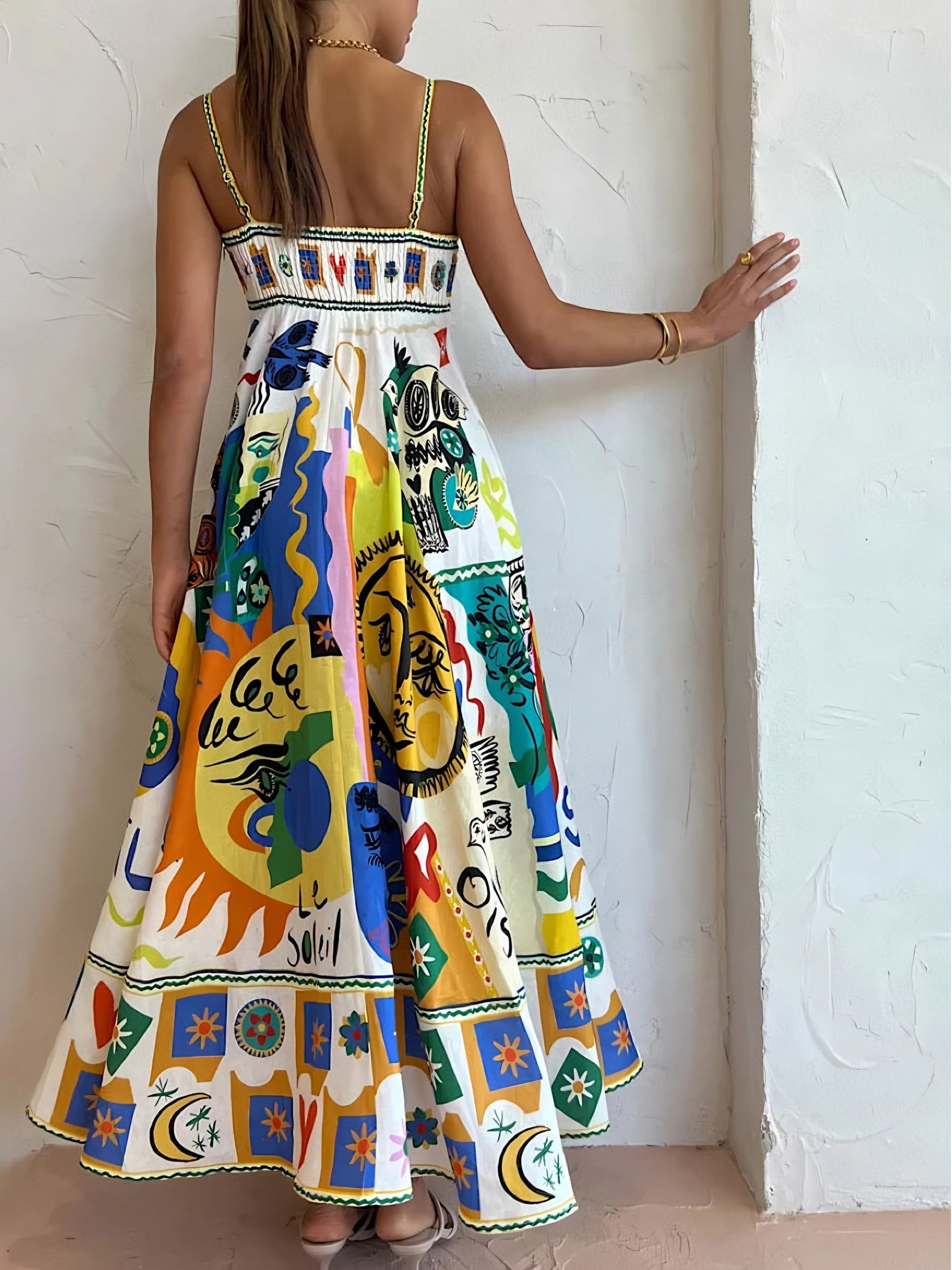 Women's Printed Sleeveless Maxi Dress — view 2
