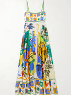 Women's Printed Sleeveless Maxi Dress — view 3