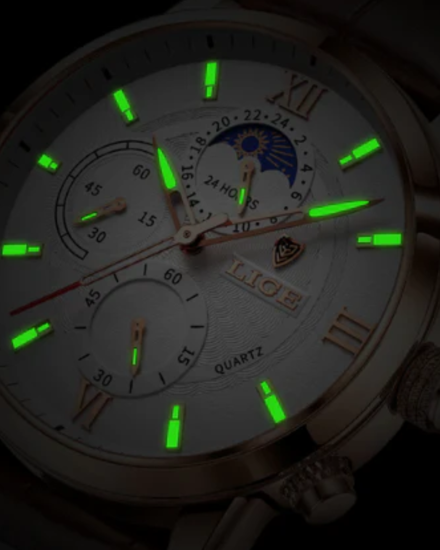 Benedict | Men’s Sun Moon Chronograph Watch