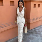 Women's Sleeveless Lace Maxi Dress — view 3