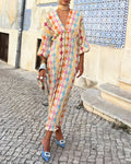 Women's Long Sleeve Blouson Maxi Dress — view 1