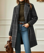 Jennifer Wool Check Coat — view 3