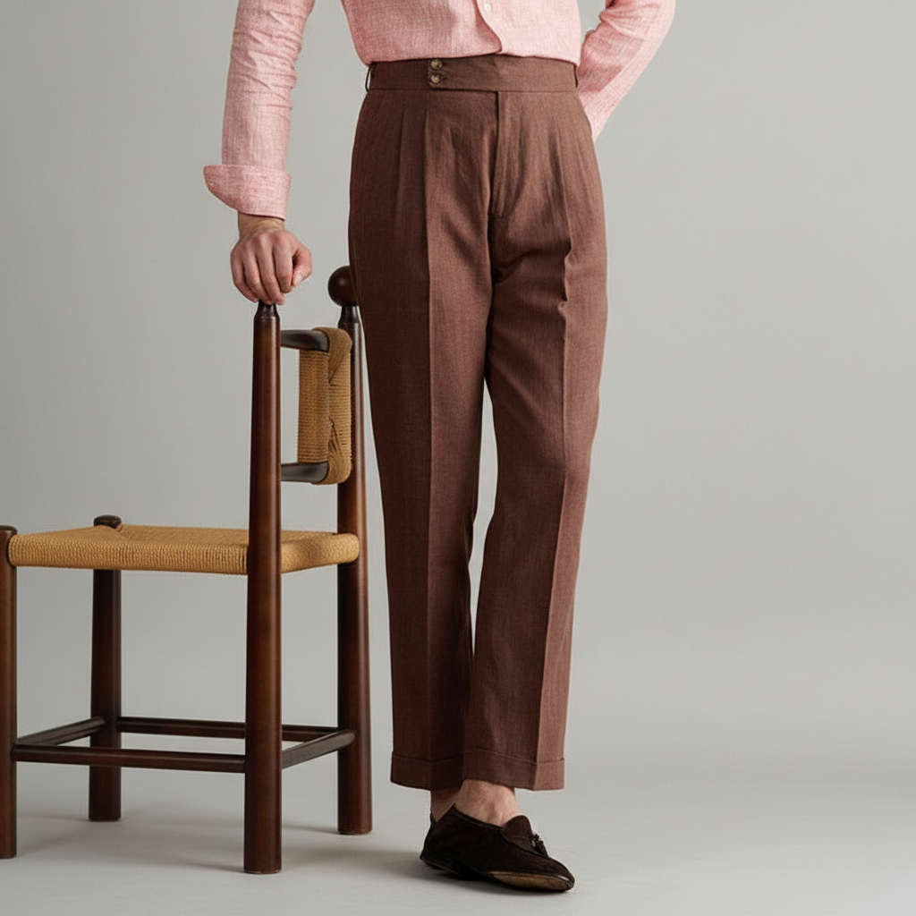 Jonathan | Men’s Straight Leg Tailored Cropped Trousers