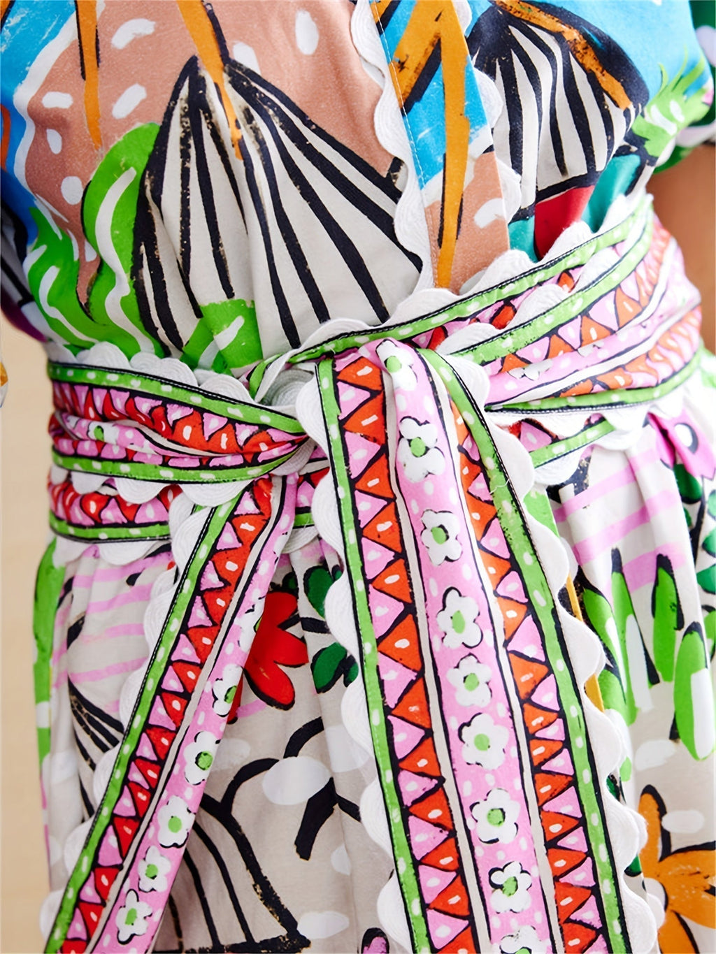 Women's Short Sleeve Printed Shirt Maxi Dress — view 8