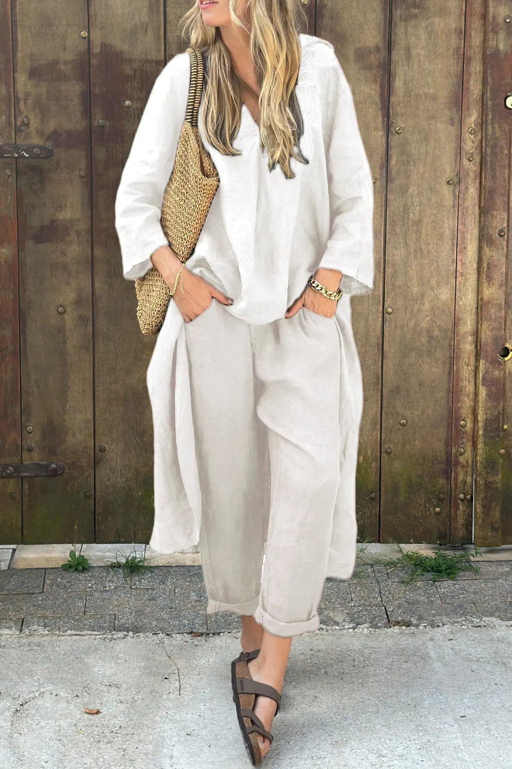 Fabiana | Women’s Long Sleeve Wide Leg Two-Piece Set — TOPNEWPLACE (view 5)