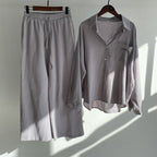 Floriana | Women’s Linen Wide Leg Outfit Set