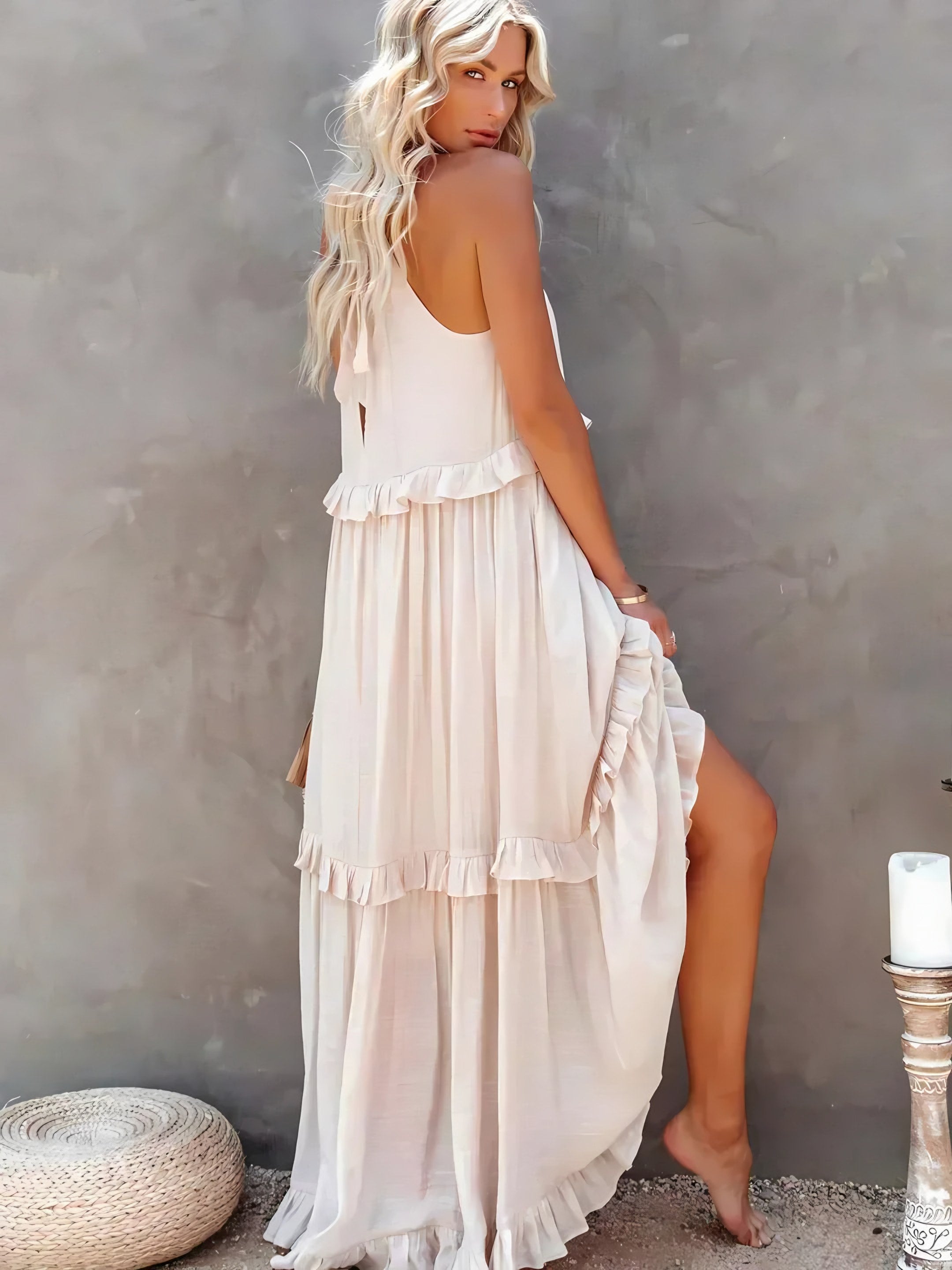 Women's Sleeveless Halter Maxi Dress — view 3