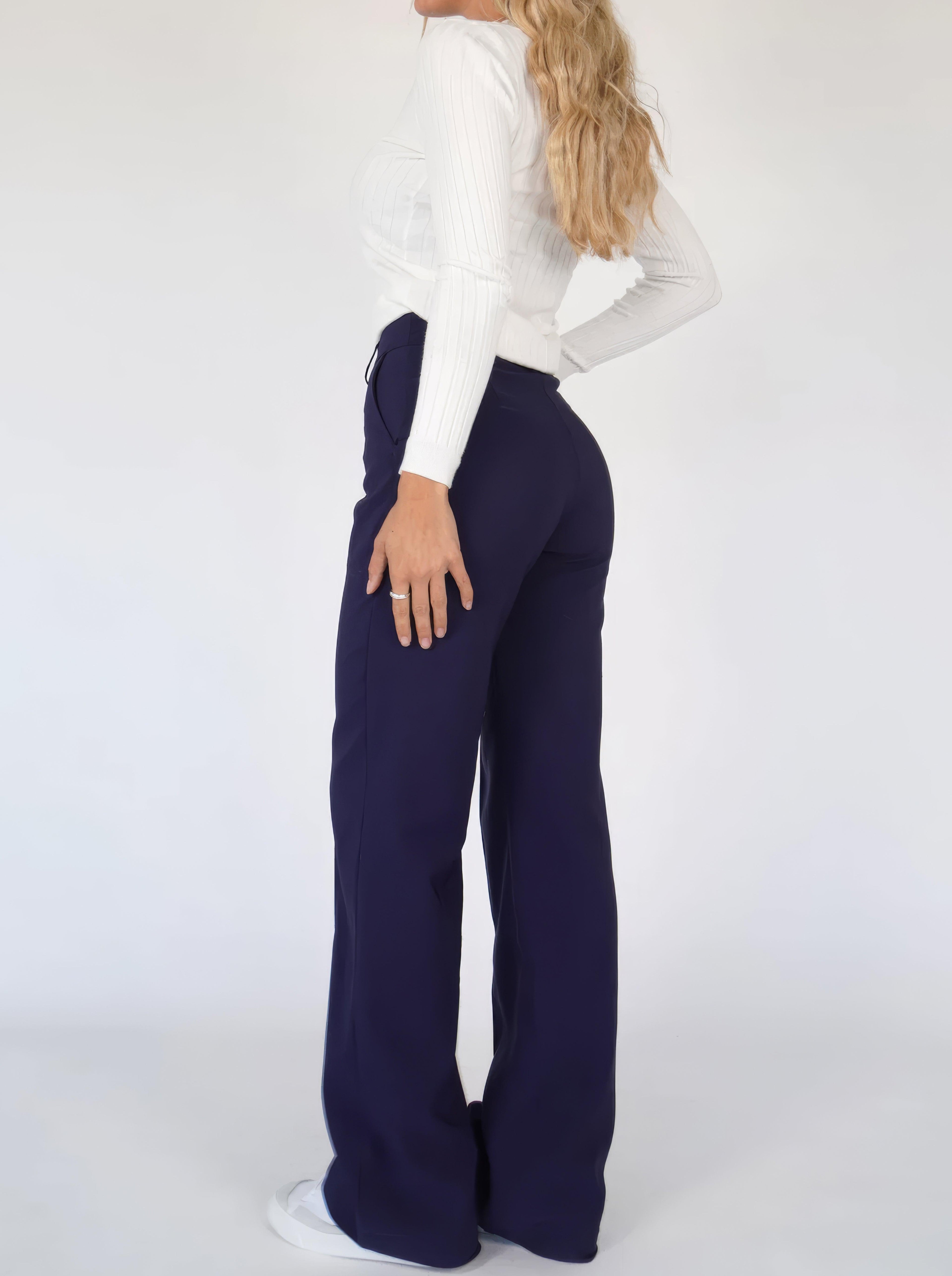 Eloise | Women’s High-Rise Pintuck Flowy Trousers — TOPNEWPLACE (view 10)
