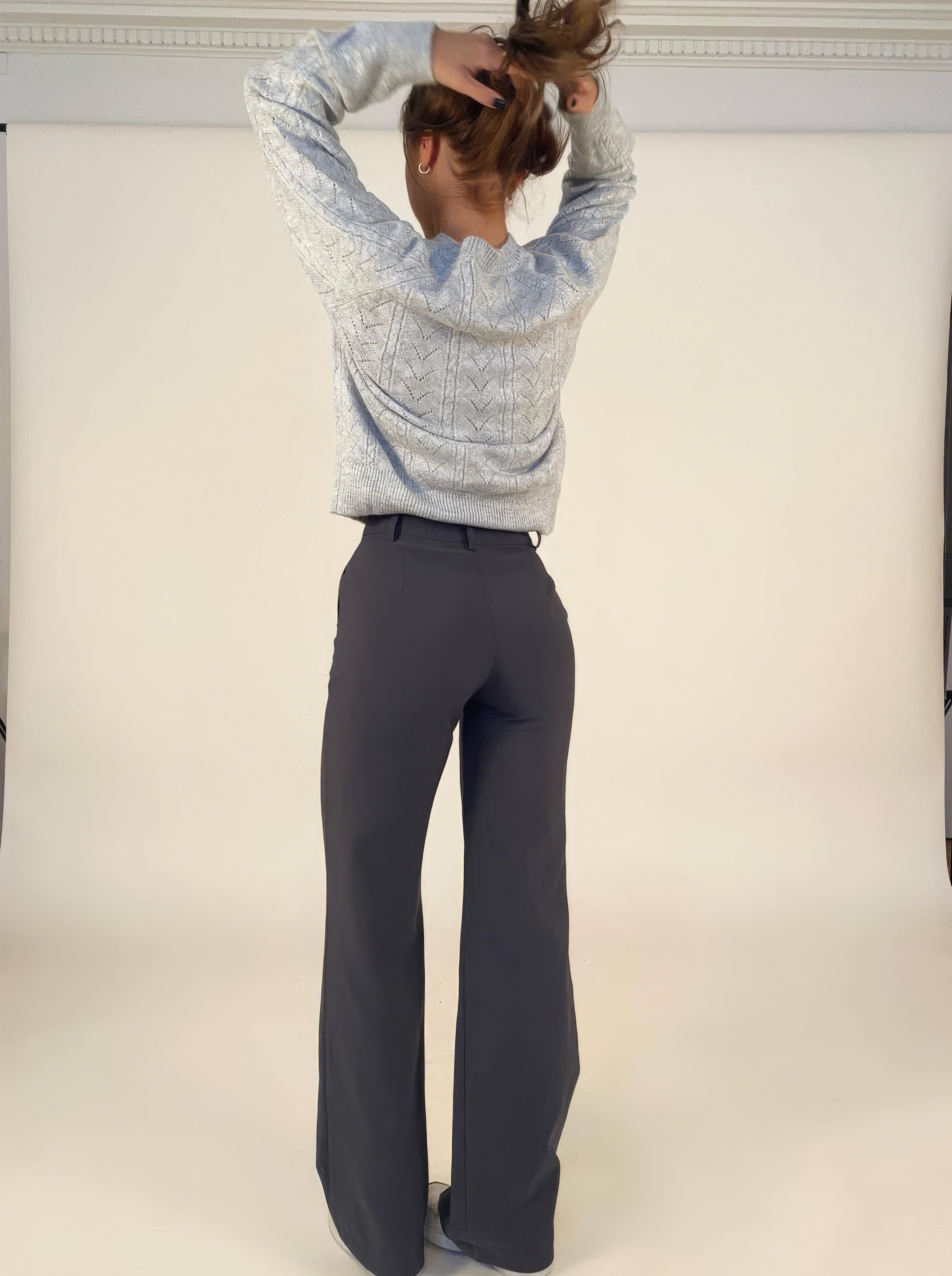 Eloise | Women’s High-Rise Pintuck Flowy Trousers — TOPNEWPLACE (view 12)