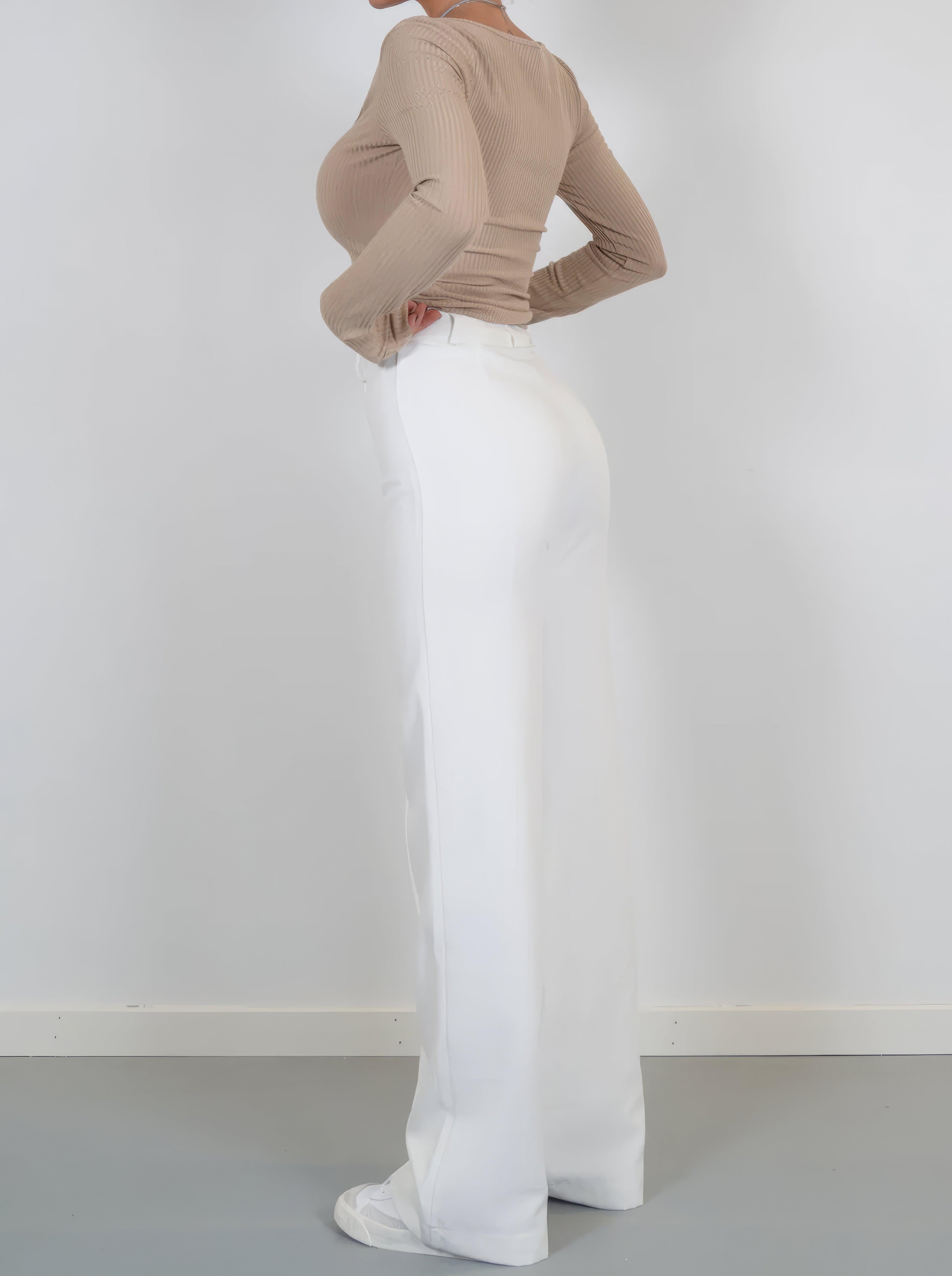 Eloise | Women’s High-Rise Pintuck Flowy Trousers — TOPNEWPLACE (view 4)