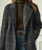 Jennifer Wool Check Coat — view 5