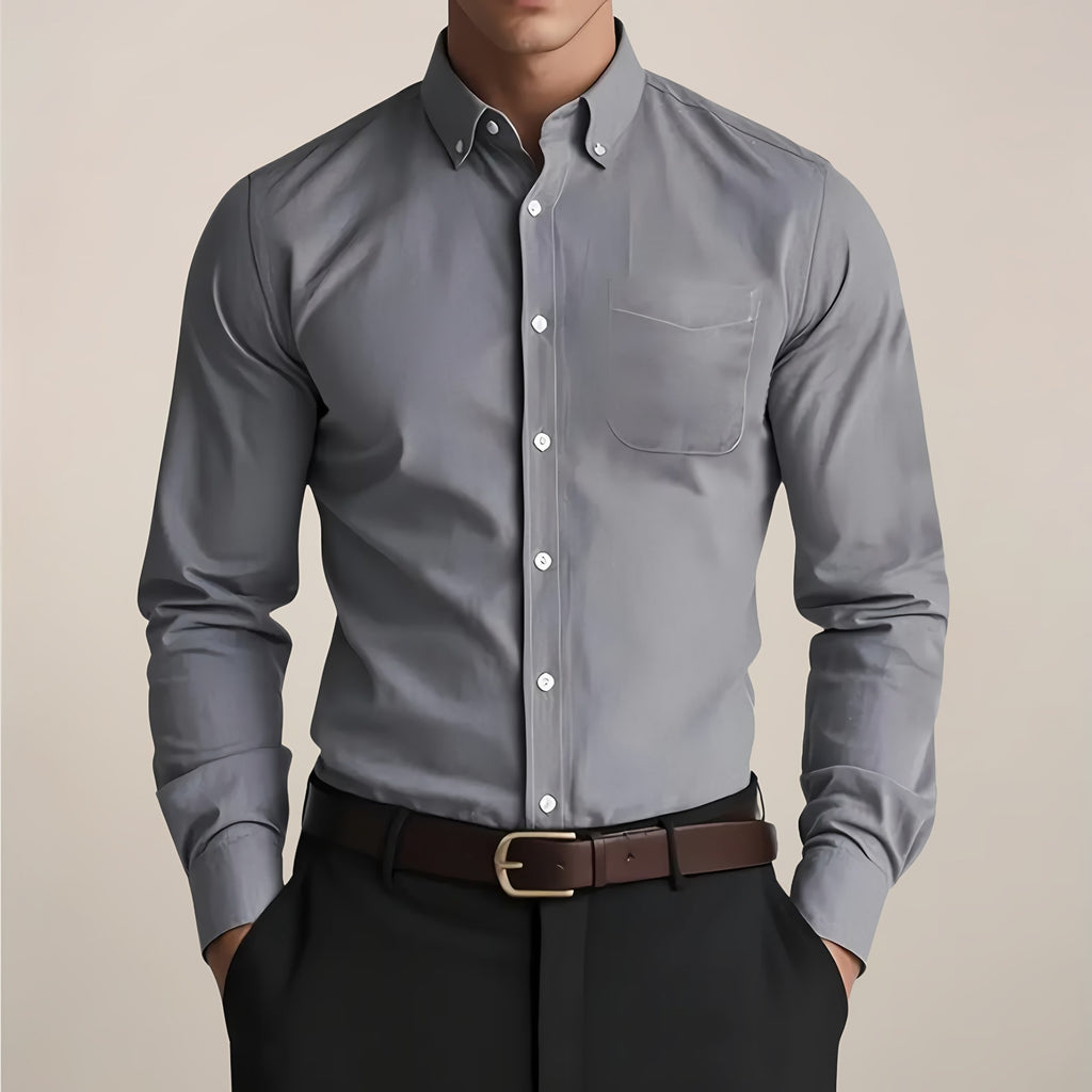 Men's Long Sleeve Button-Down Shirt — view 2
