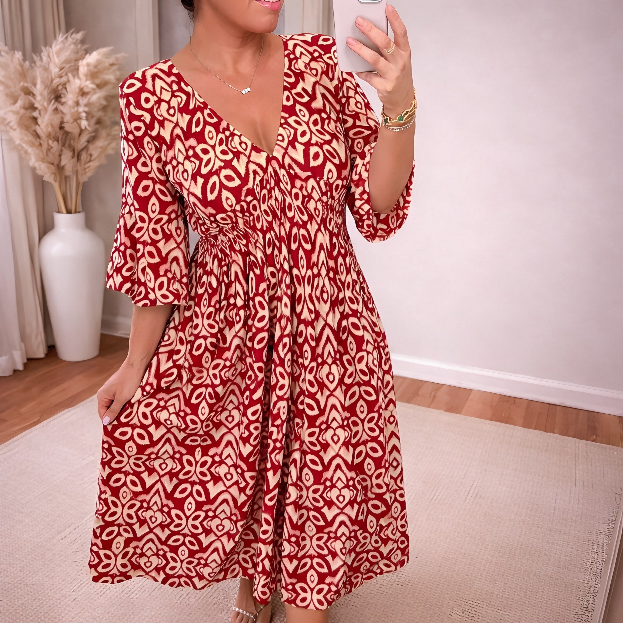 Women's A-Line V-Neck Maxi Dress — view 1