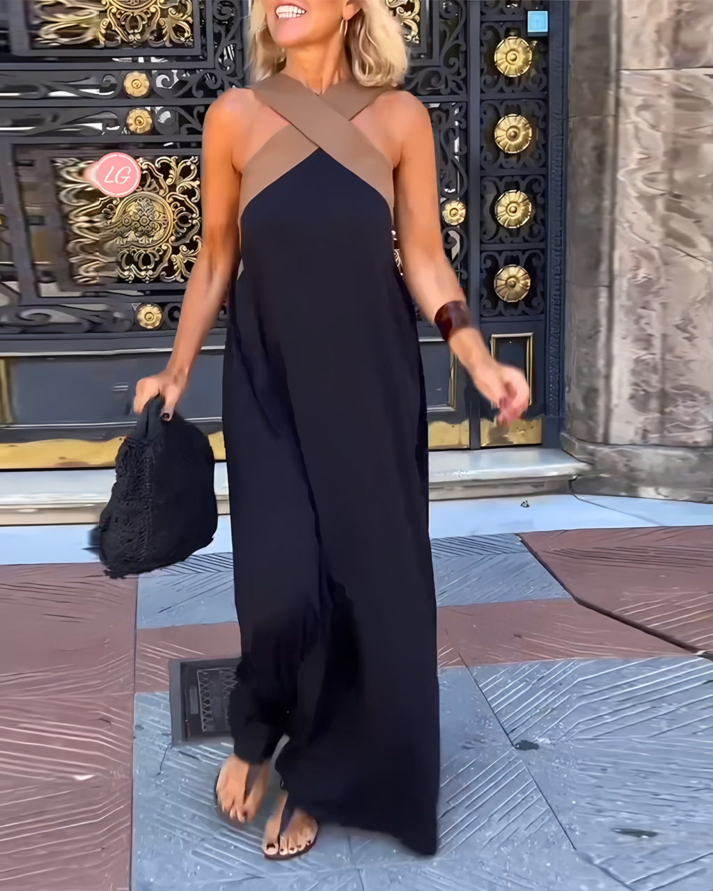 Women's Loose Halter Maxi Dress — view 3