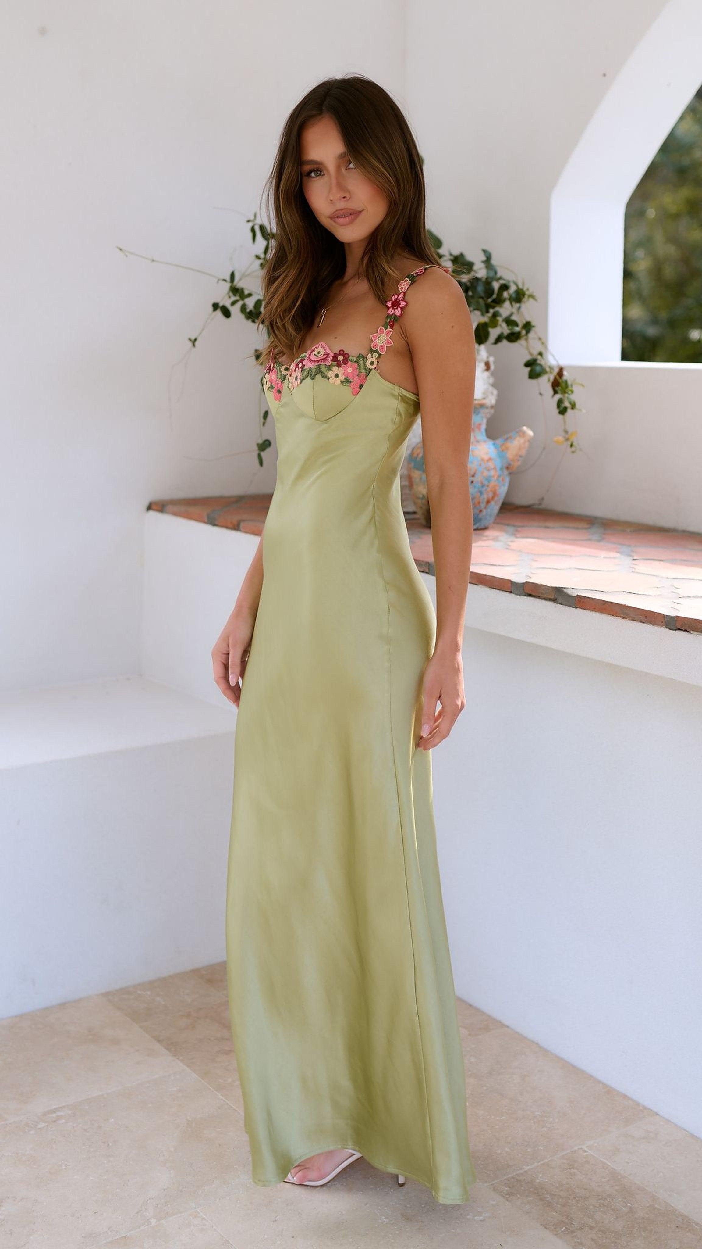 Women's Embroidered Strap Maxi Dress — view 2